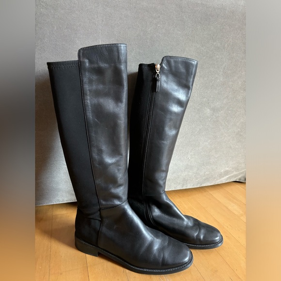 Tahari black leather boots (size 9.5) - Picture 3 of 7